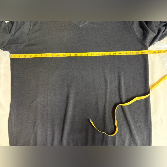 HART SCHAFFNER-MARX  Men's black extra fine Merino wool V-Neck Sweater size XLT - Picture 5 of 12